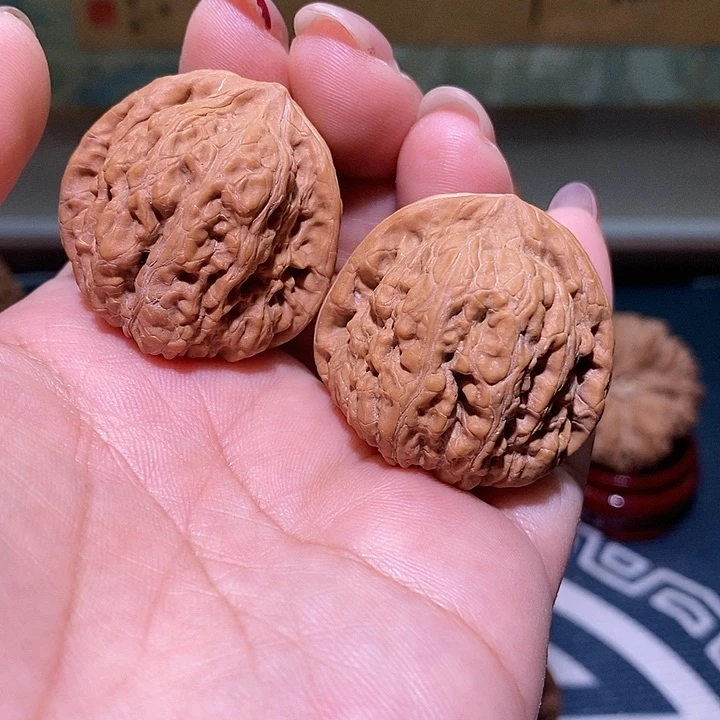 文玩核桃把件小*835金蟾凹底