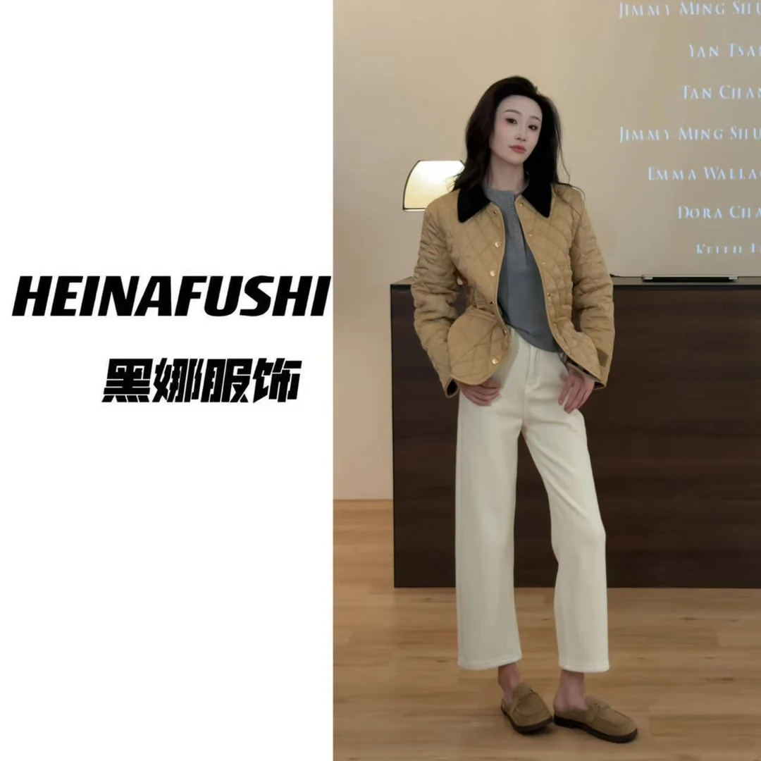 HEINA【暖色白裤】婴儿绒直筒烟管裤810 Q