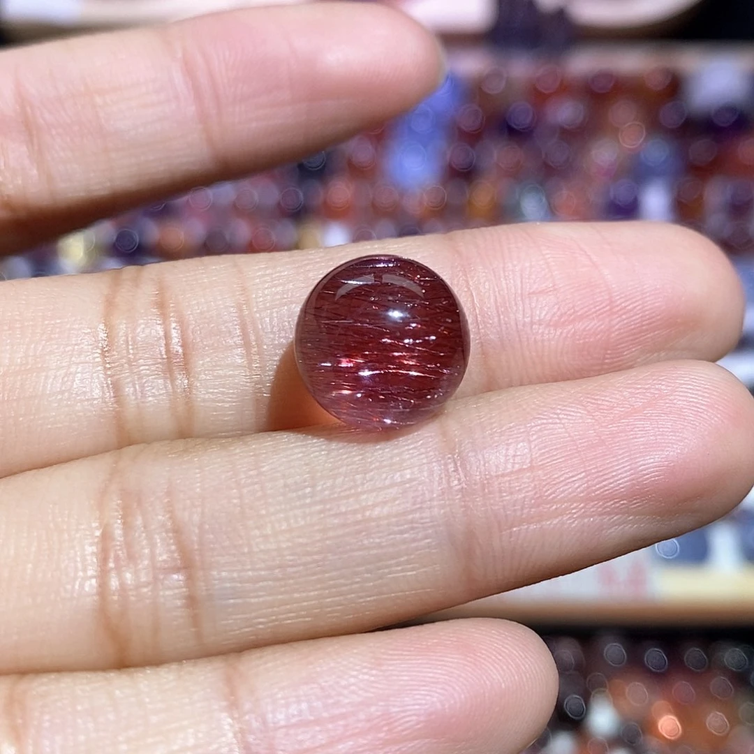 水晶紫红超七单珠打孔不退未镶嵌动****亮