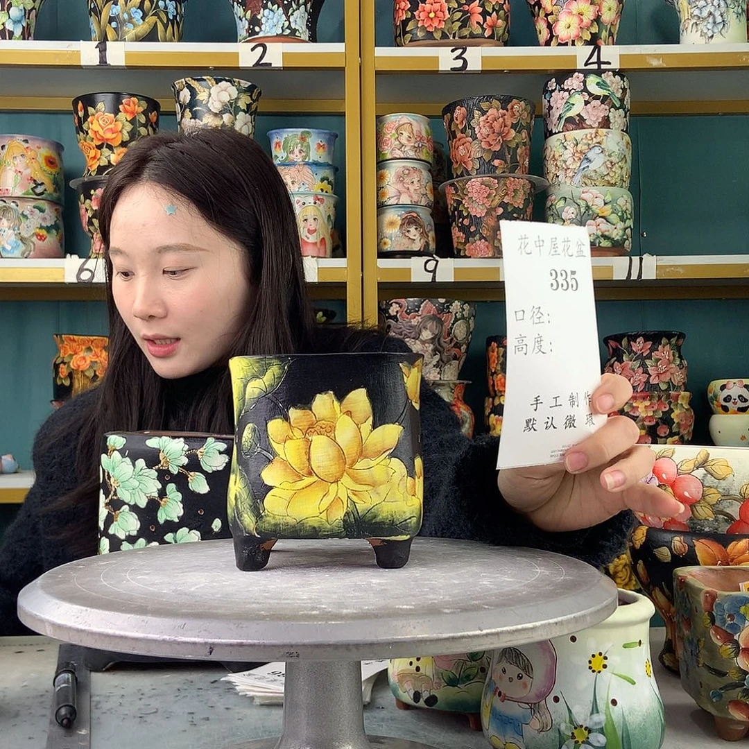 陶景德镇手工花盆335