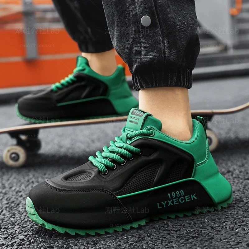 电迈秋季新款皮面低帮男鞋舒适百搭休闲鞋男士运动舒适男款软底鞋