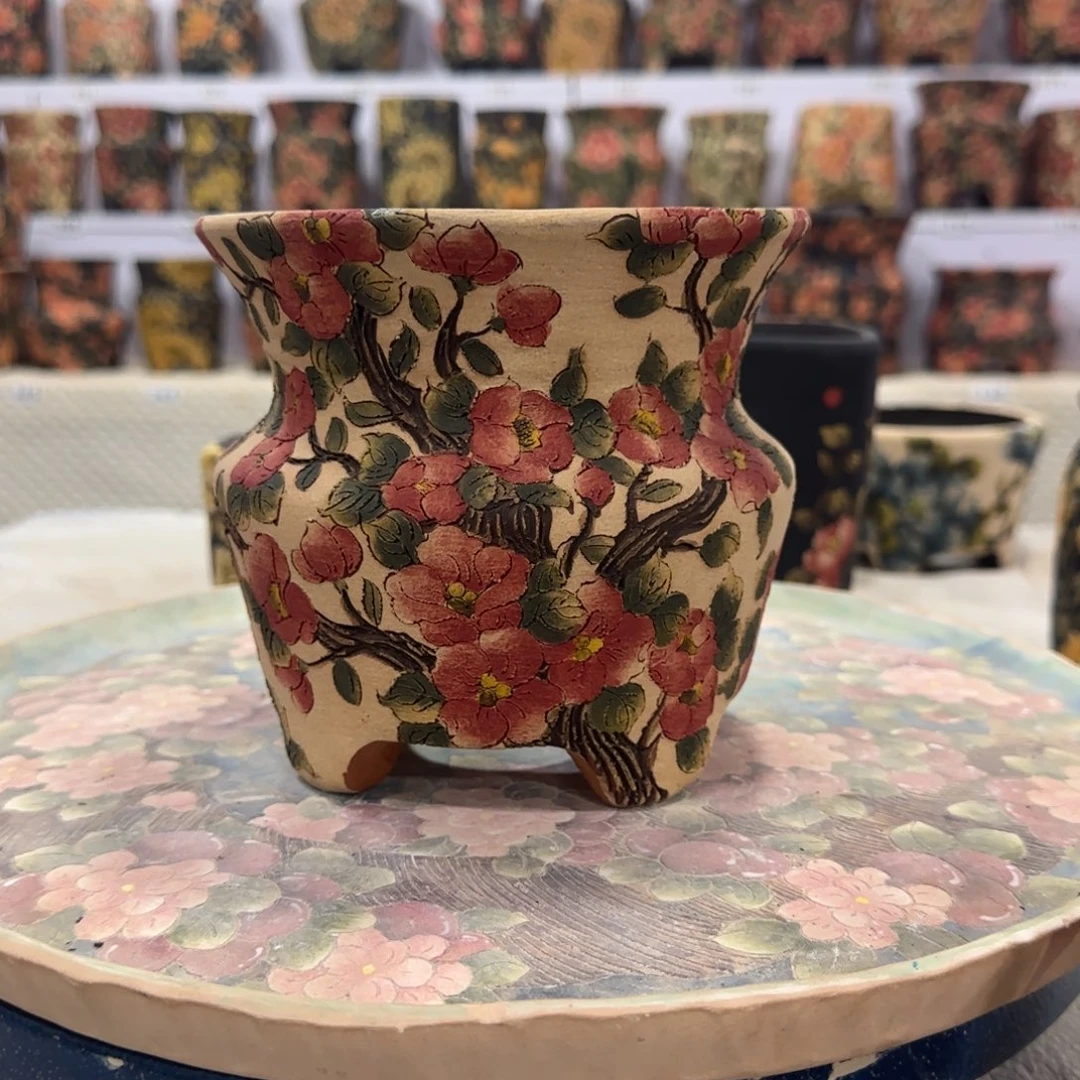 太****紫砂花盆精品多肉手绘花盆