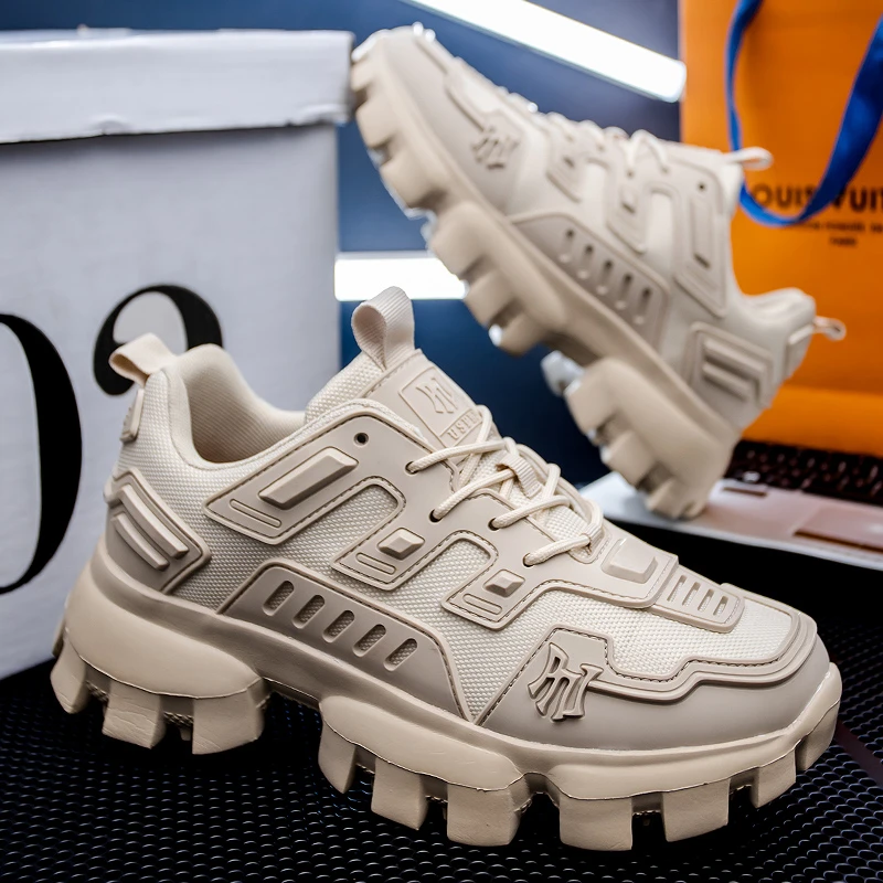 PNJ情侣鞋夏季透气潮流百搭休闲鞋韩版潮流学生老爹鞋