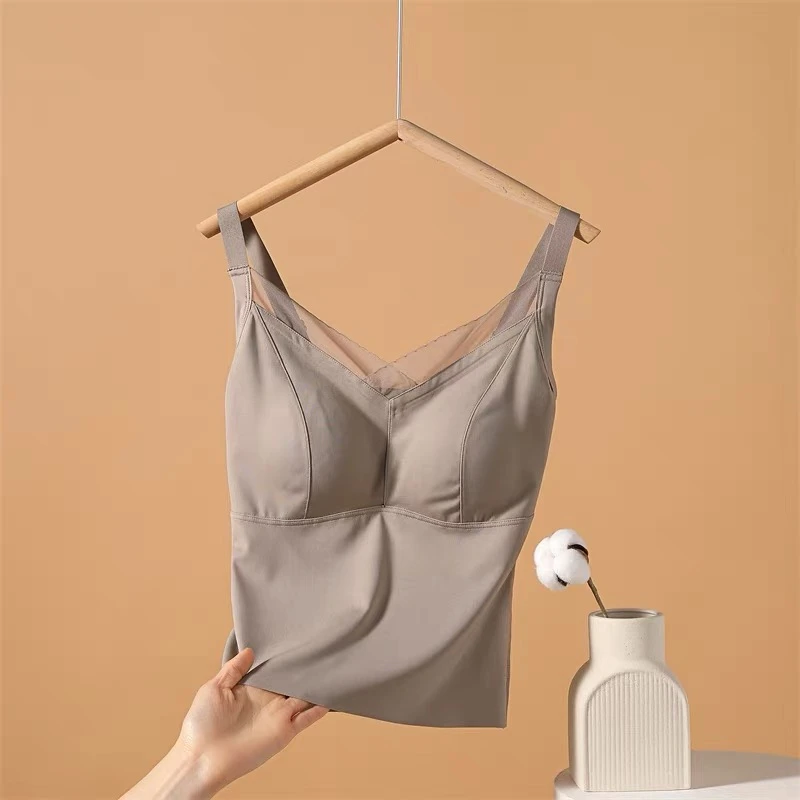 8804可调节蕾丝性感背心一体胸垫少女背心打底