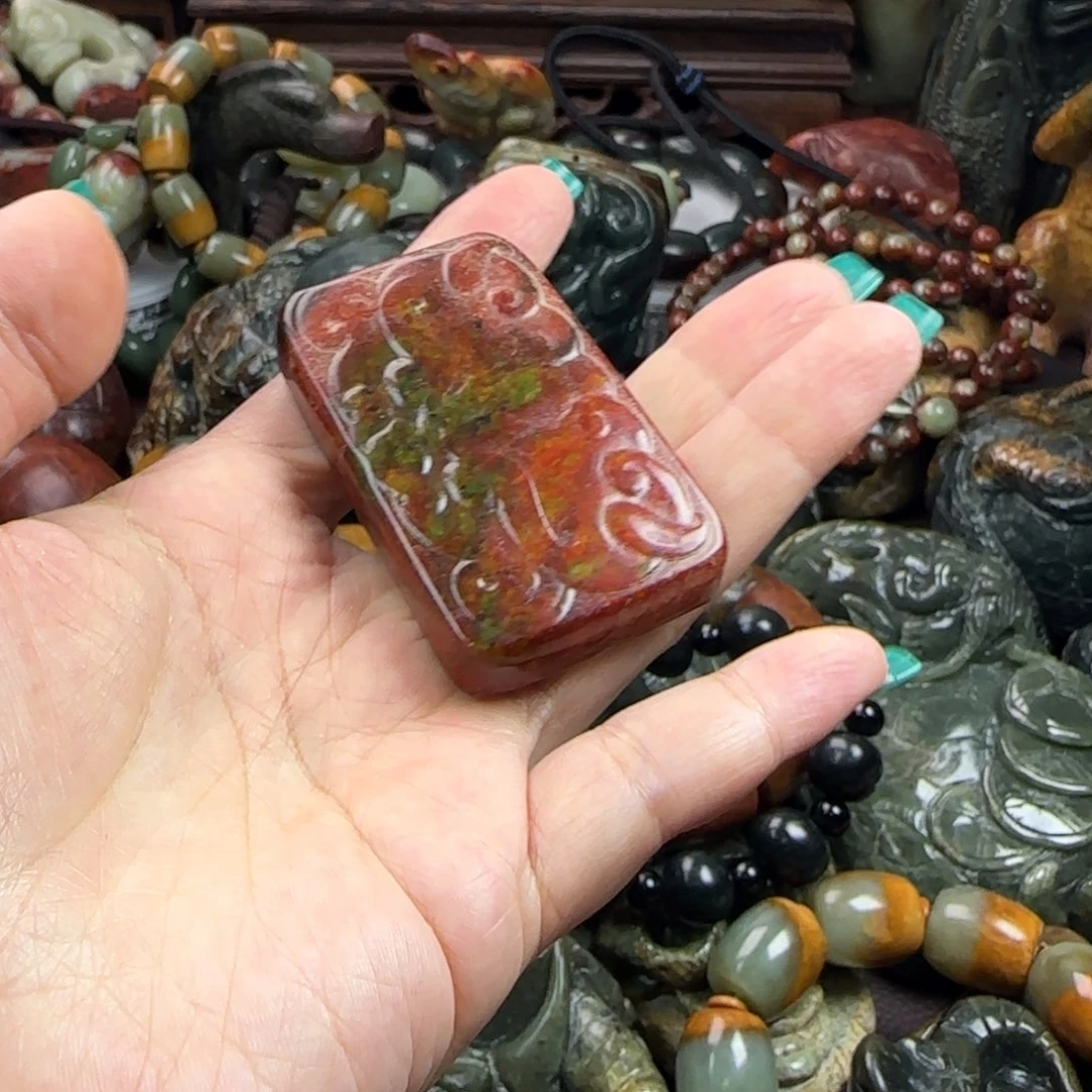 岫岩河磨玉（透闪石质玉）手把未镶嵌