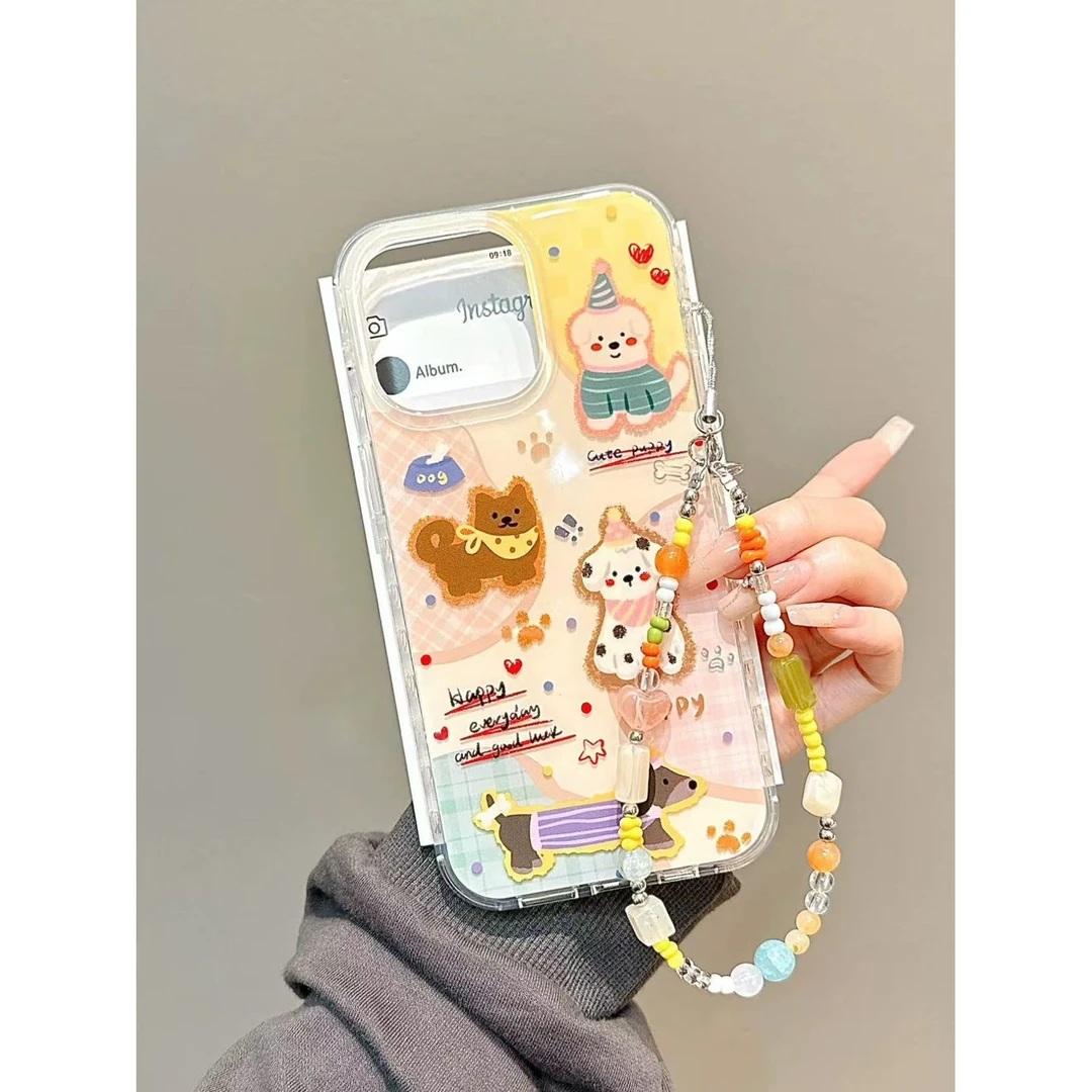 小狗派对适用于苹果17/16/15promax手机壳VIVO华为OPPO小米15女壳