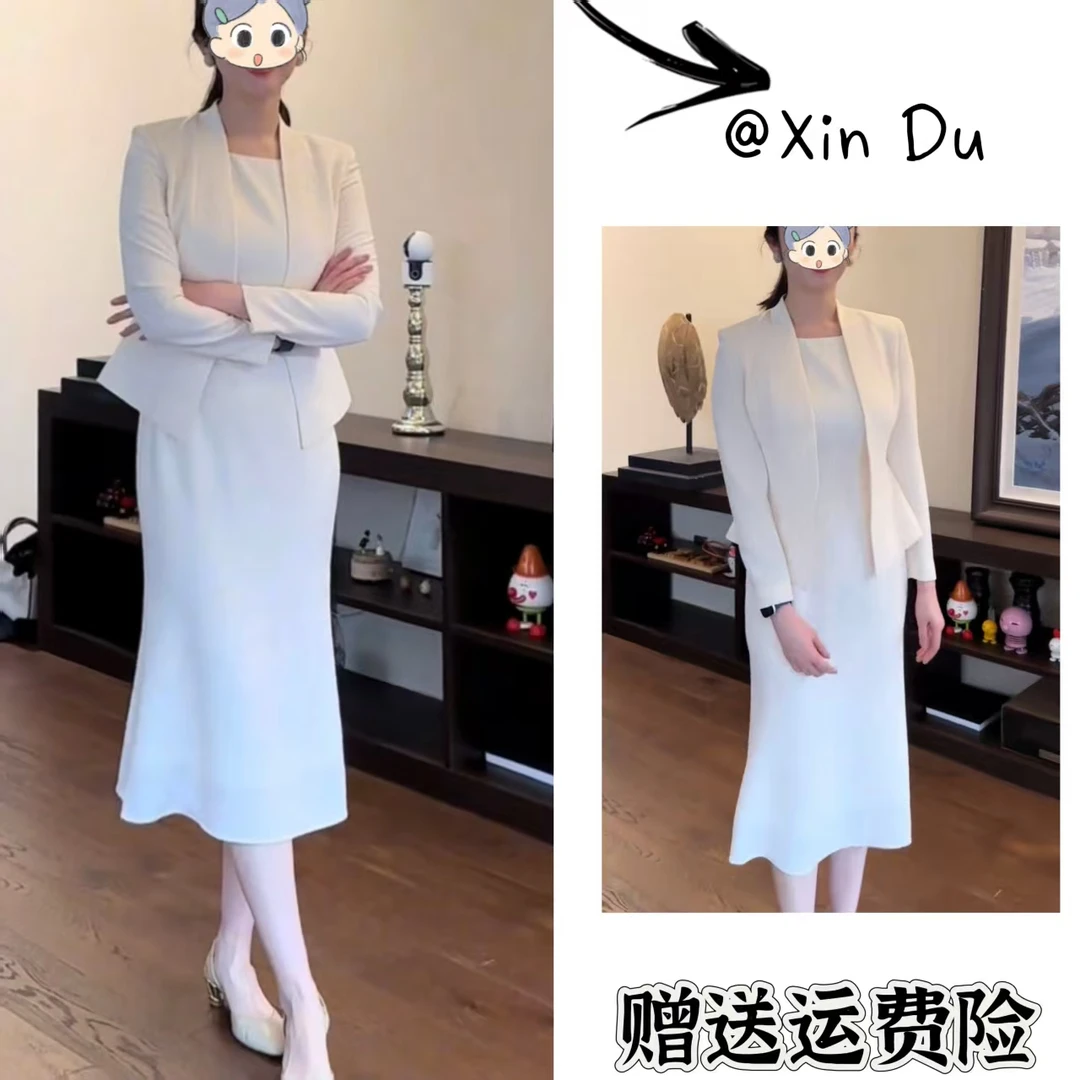 2025秋季新款时尚显瘦气质女士网红洋气两件套百搭款D23370