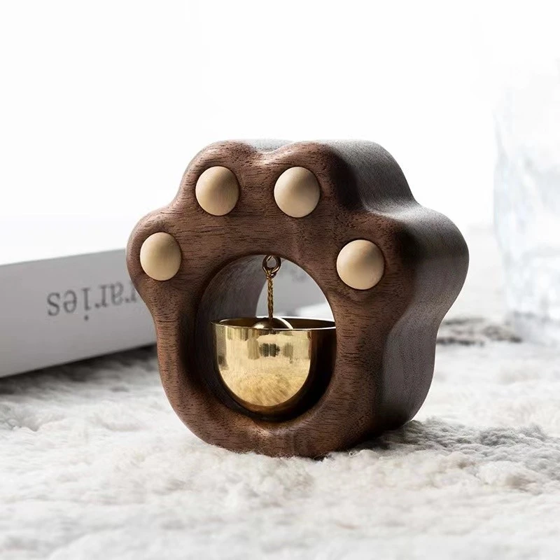 入户门铃铛挂件猫爪风铃磁吸门可黏贴多巴胺铜铃进门提醒乔迁礼物