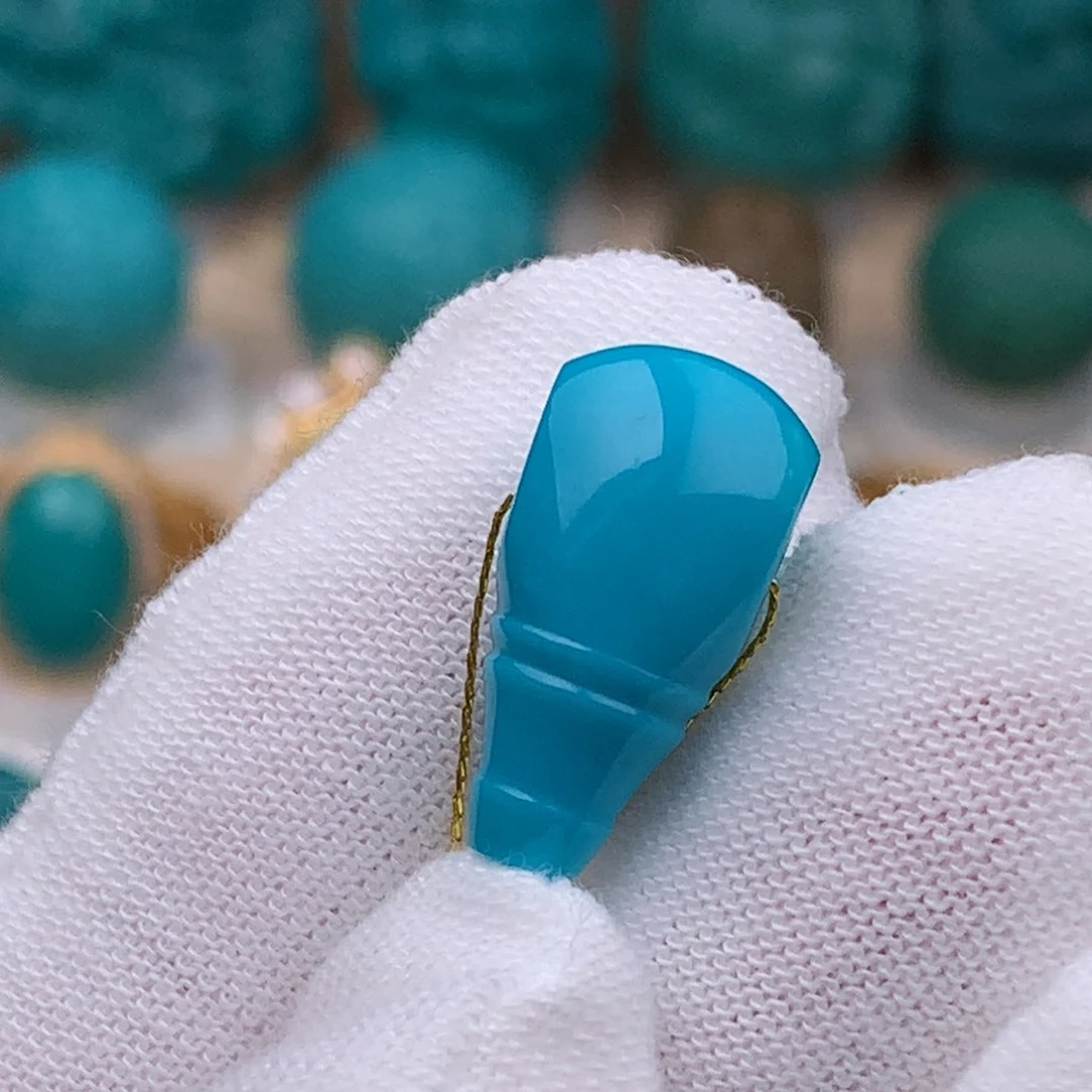 未镶嵌绿松石珠宝奇石9.5mm