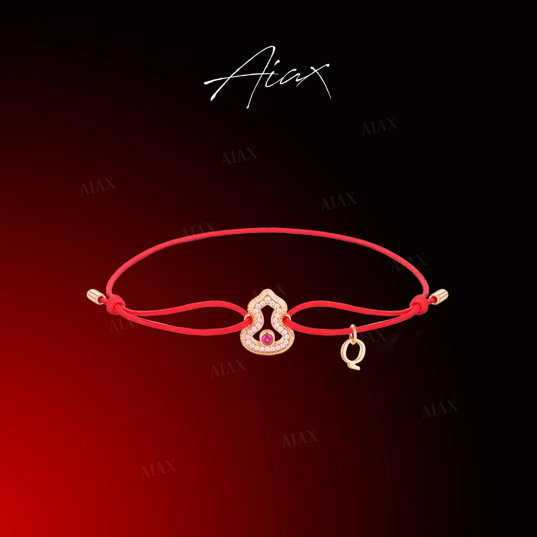 AIAX 925银 镀K金 【古法手工编制】【福禄】避太岁葫芦手链TSS7215