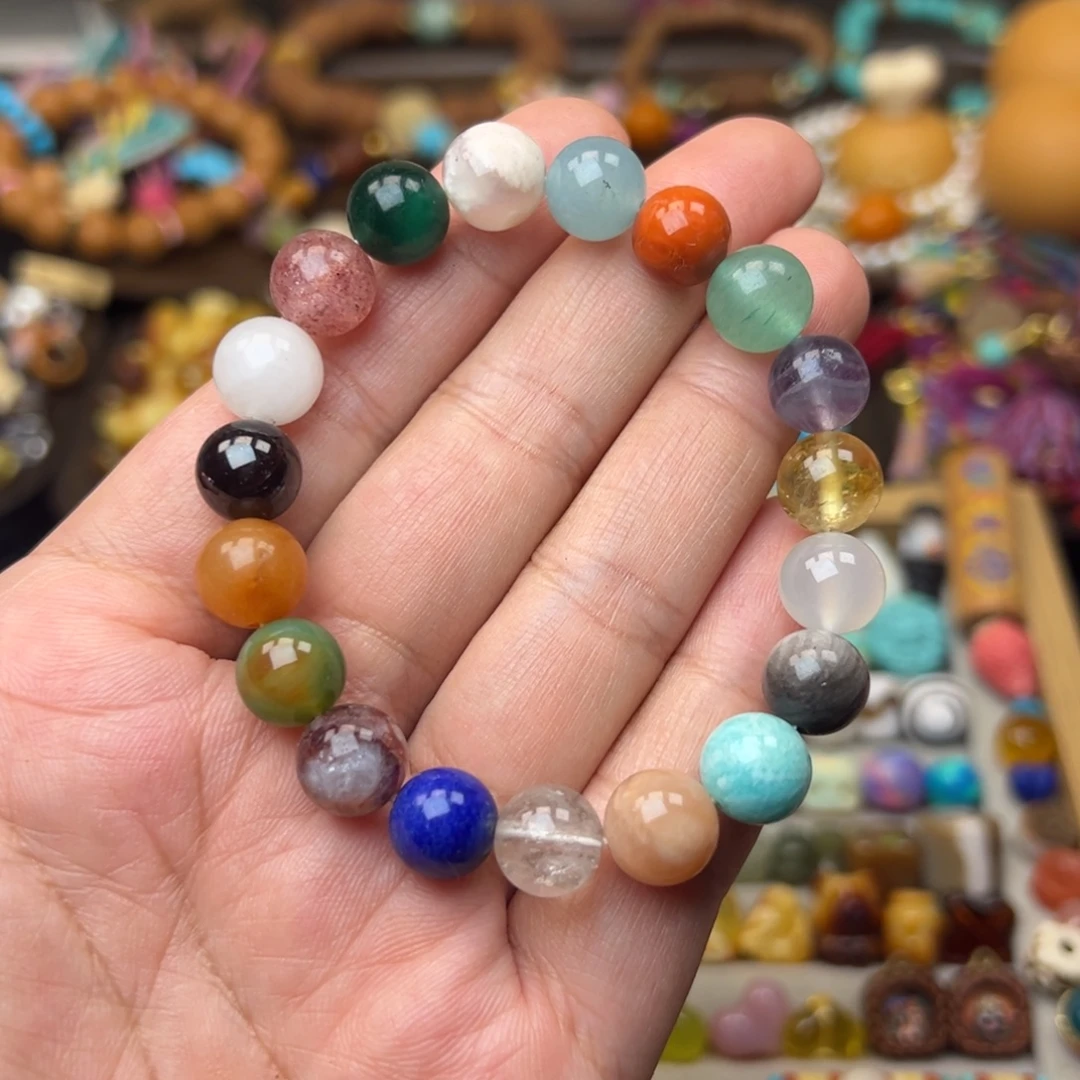 玛瑙/玉髓未镶嵌10mm多宝单圈发一条