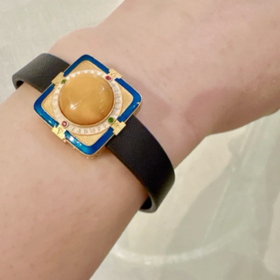 皮革手表款式蜜蜡满蜡手镯 独立设计 主石直径11m