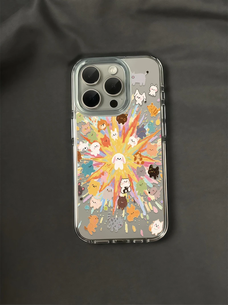 小狗大爆炸适用苹果17pro小米oppovivo15手机壳华为iPhone16安卓