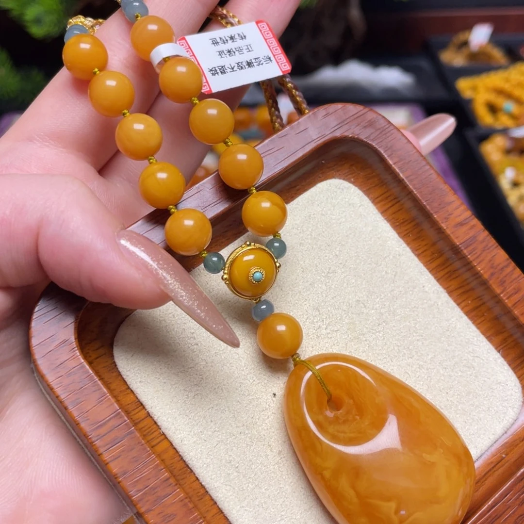 蜜蜡颈饰未镶嵌项链