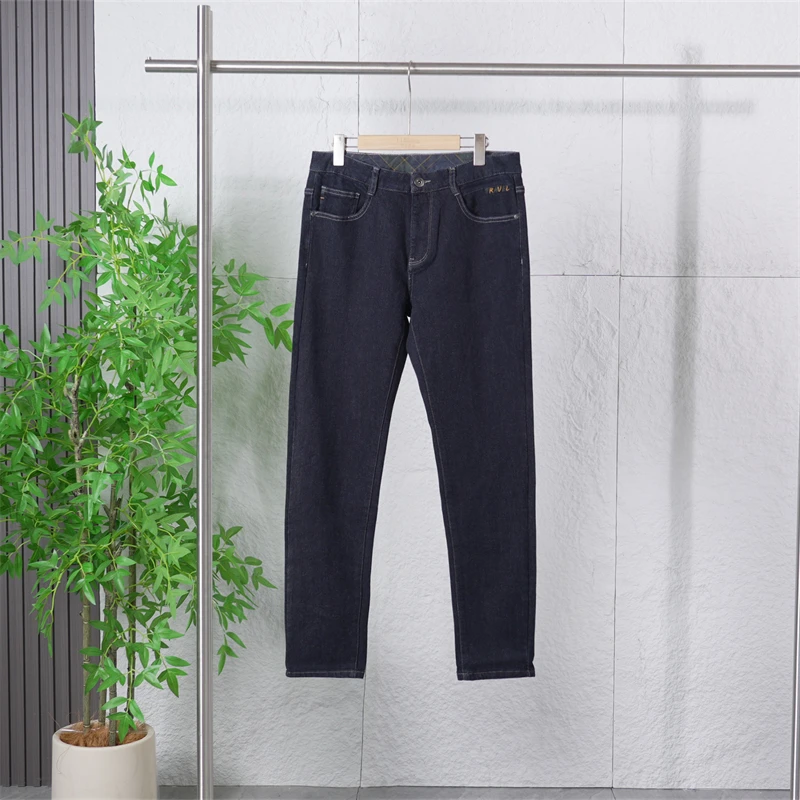 【退货补运费】秋冬剪标款男士厚款薄绒保暖牛仔裤棉弹力长裤3D188