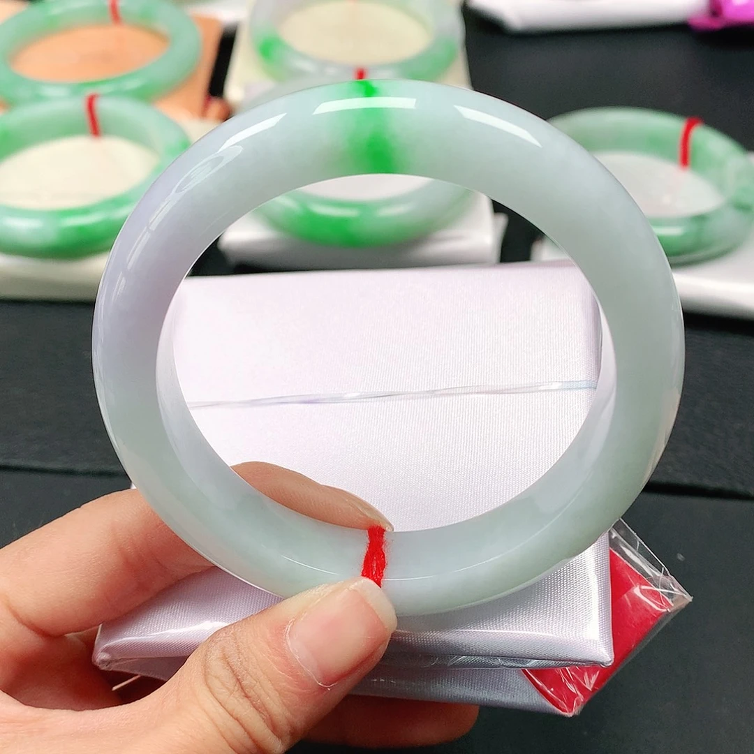 翡翠手镯未镶嵌天然翡翠手镯57