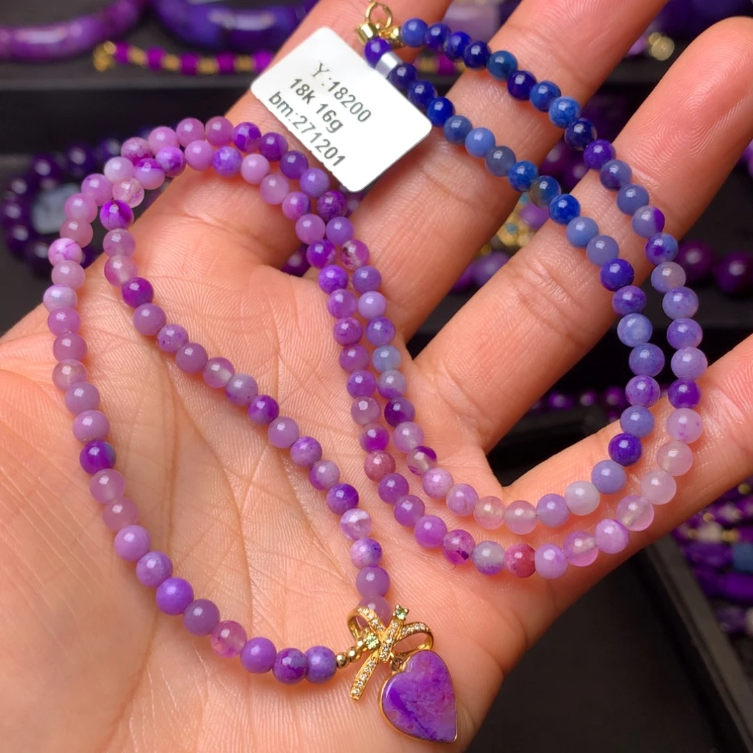 苏纪石（舒俱来）18K金镶嵌项链