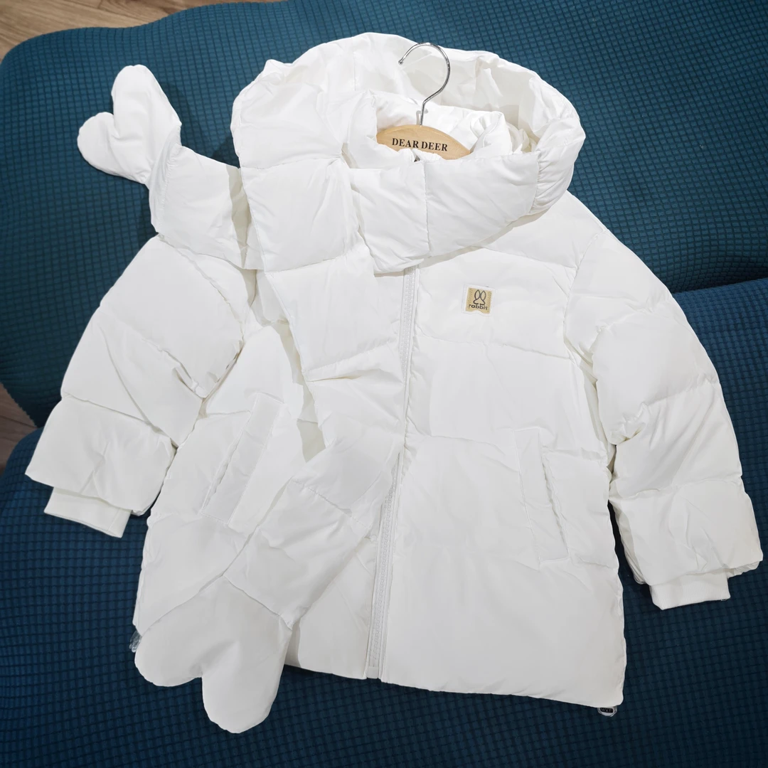 冬装新款加厚保暖白鸭绒儿童羽绒服外套2315