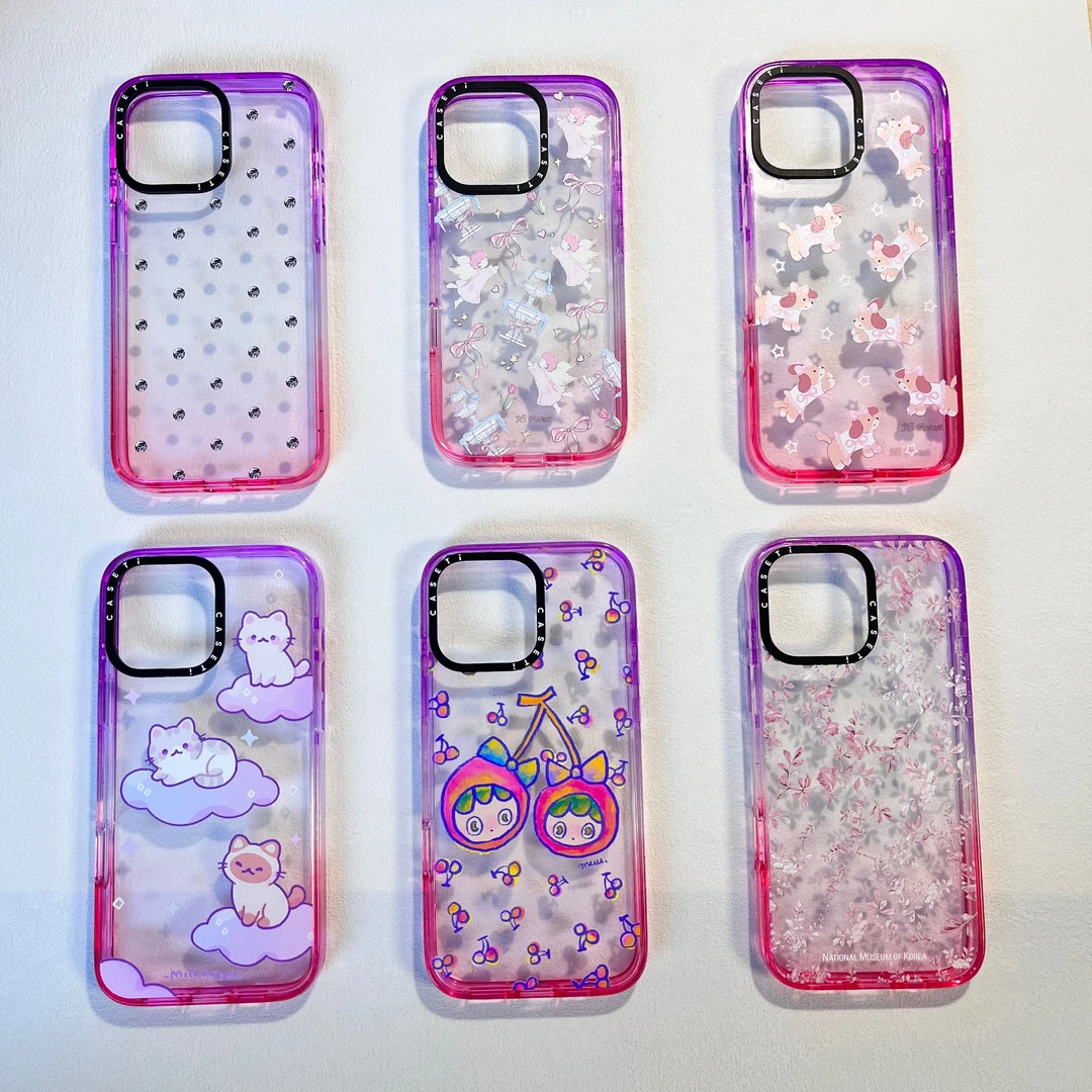 【野蔷薇彩色】透明时尚潮流适用于iPhone16promax手机壳卡通可爱