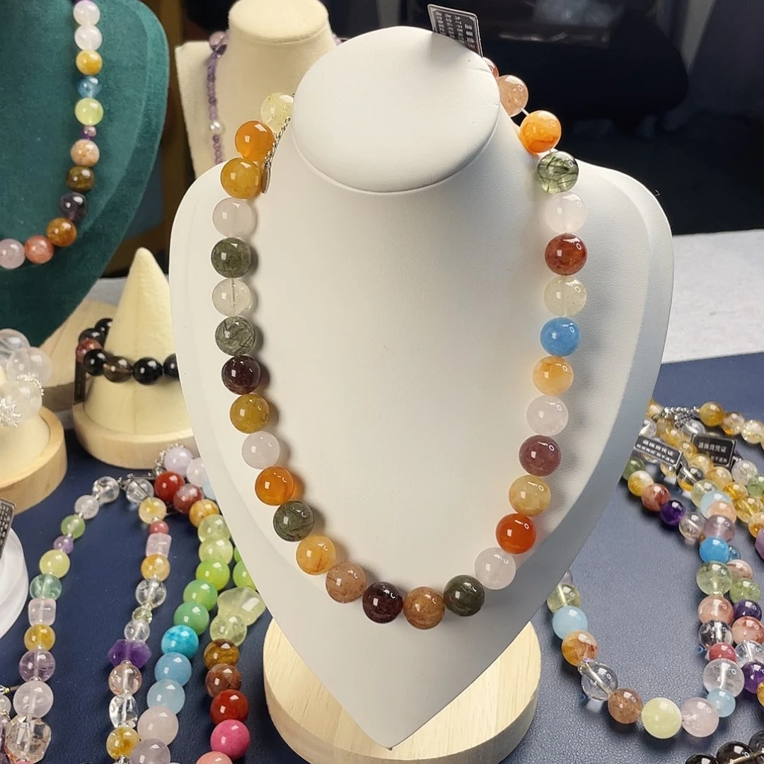 银S925镶嵌手链烟晶