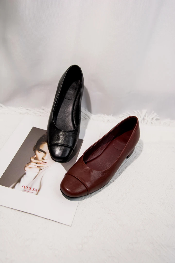 2025春季新款3.5CM牛皮时尚舒适休闲百搭软底手工女鞋复古复古