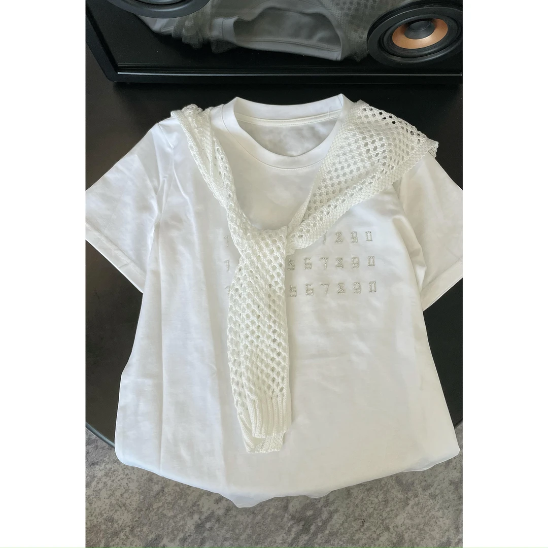 《现货》【马】夏季宽松百搭套头短袖T恤+披肩 Ani-B714