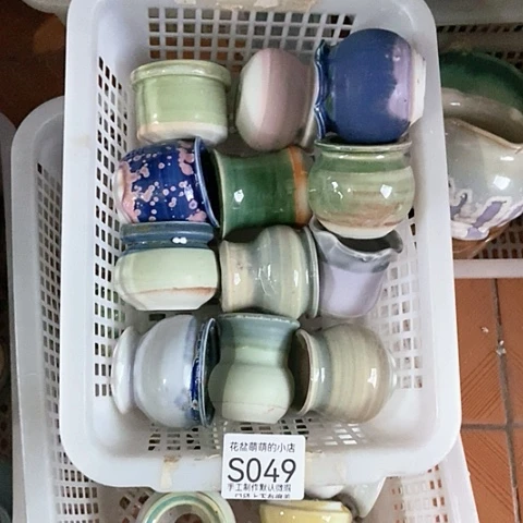 紫砂花盆049瑕疵品口径3.5到4.5左右
