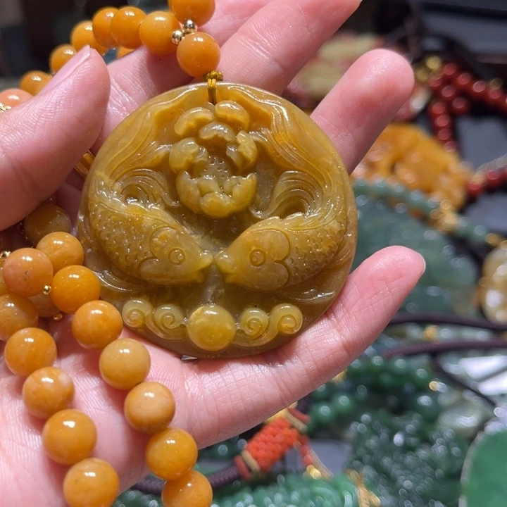 岫玉未镶嵌毛衣链