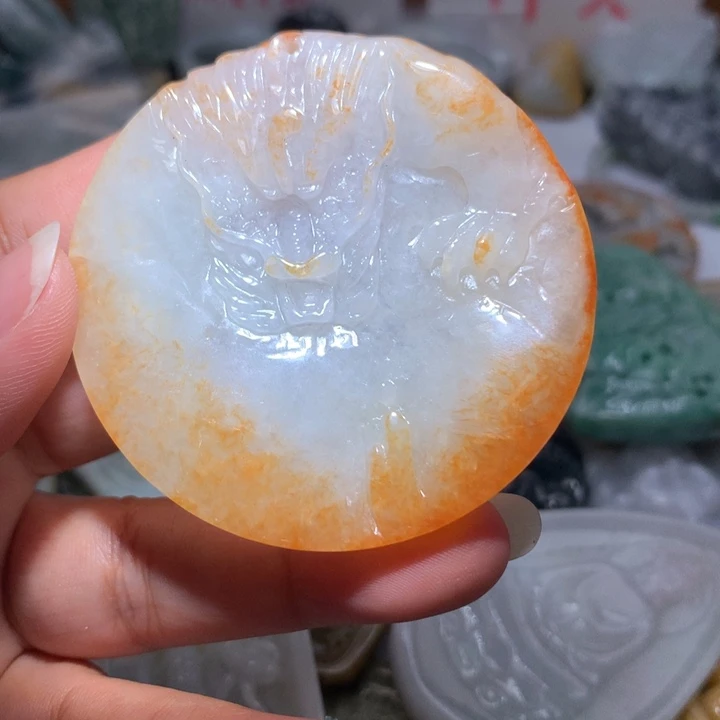 翡翠未镶嵌颈饰保真天然A货翡翠