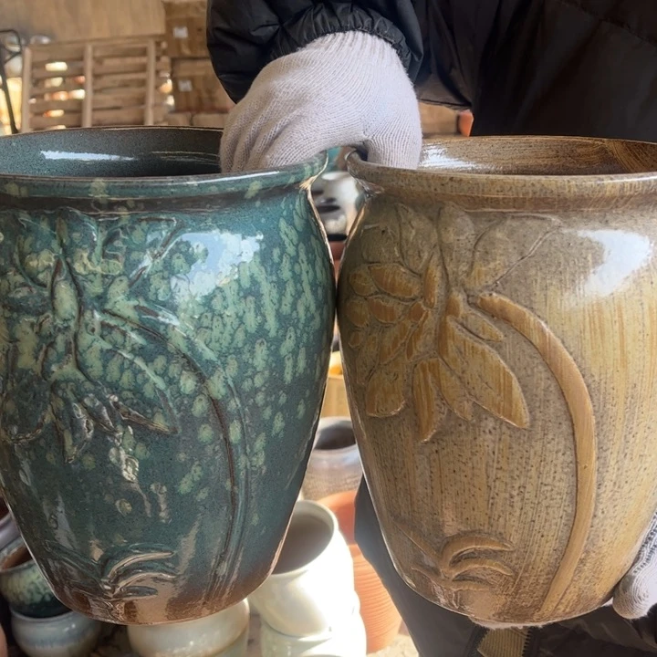 紫砂花盆高25口20————