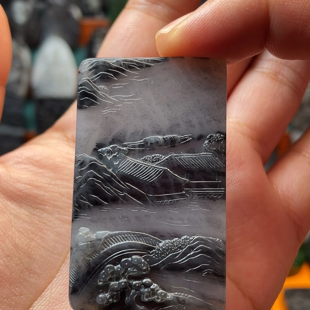 和田玉未镶嵌吊坠(不含链)