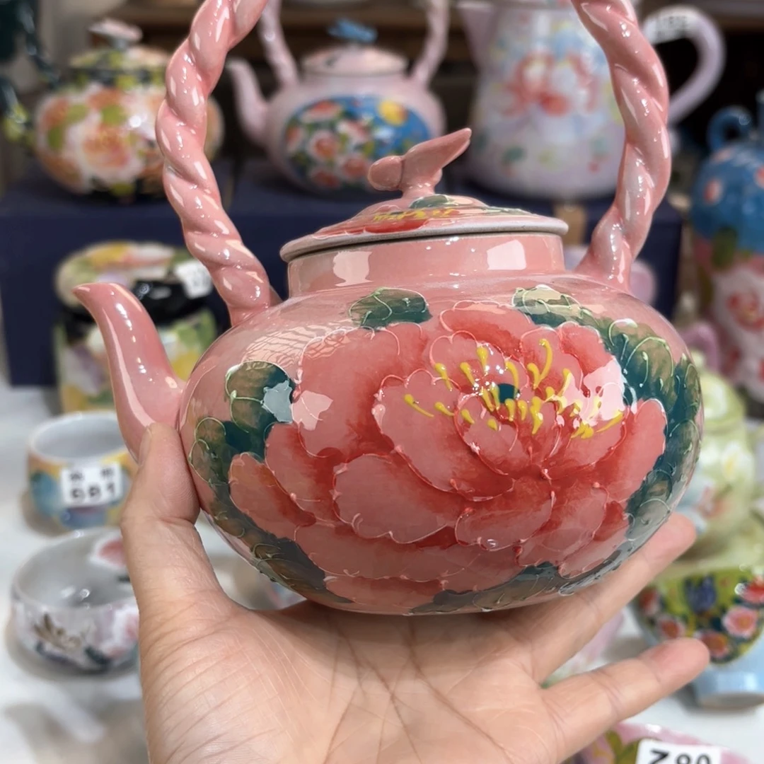 景德镇手绘高温釉下彩陶瓷茶具