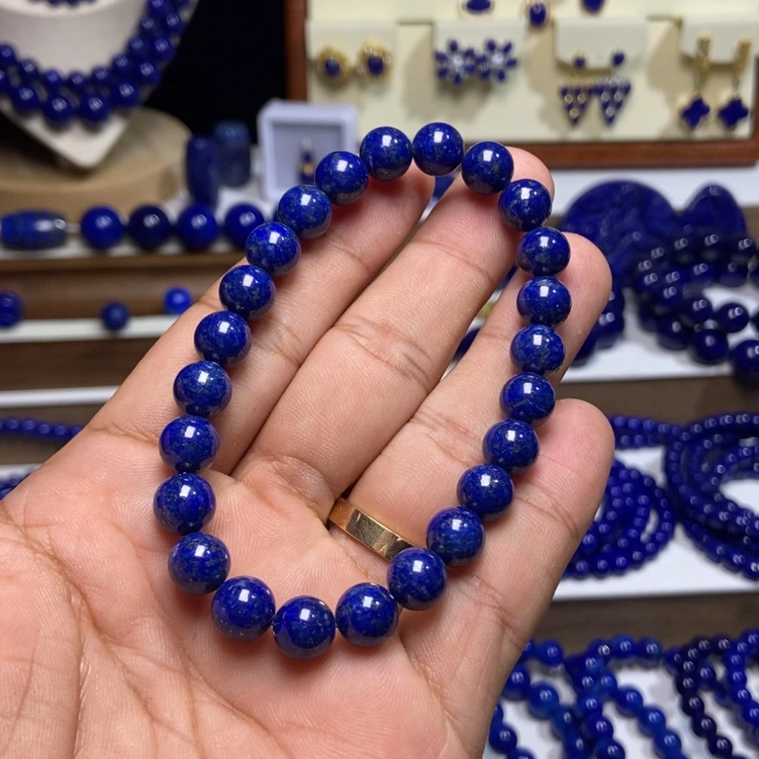 青金石未镶嵌福利 精品 天然手串8.5+