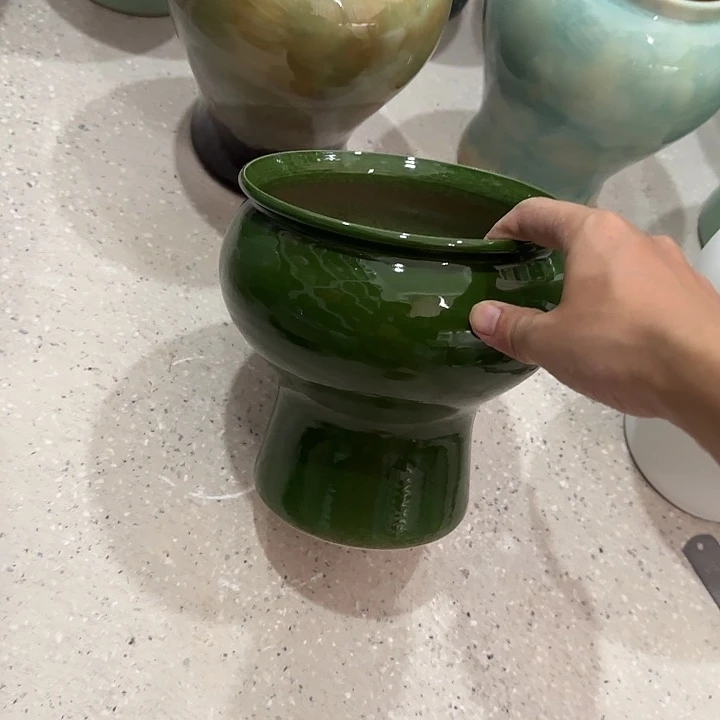 白泥花盆微瑕无孔