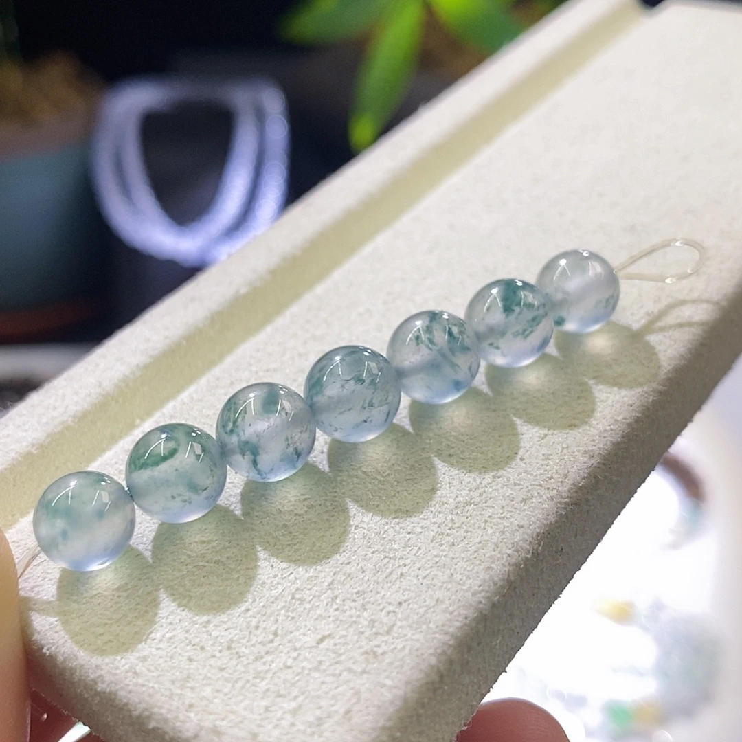 翡翠未镶嵌挂件蓝刚飘花