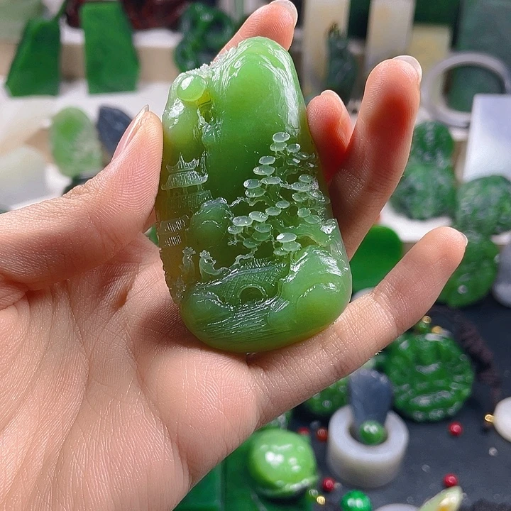 和田玉未镶嵌挂件