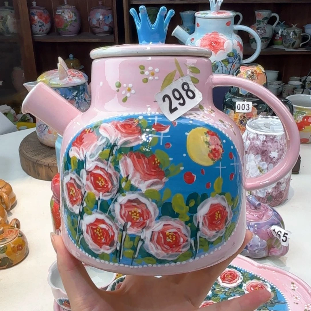 景德镇手绘高温釉下彩陶瓷茶具