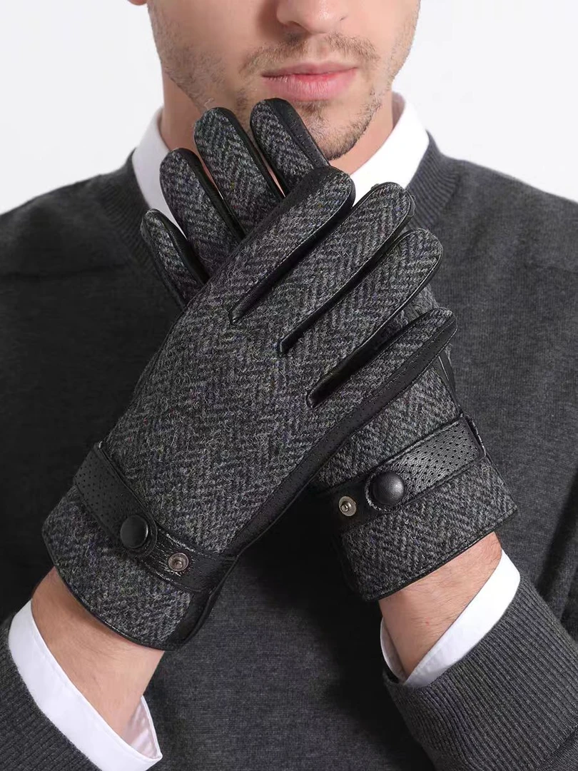 通勤加厚骑行加绒保暖防寒触屏开车手套（E9-1）ST666