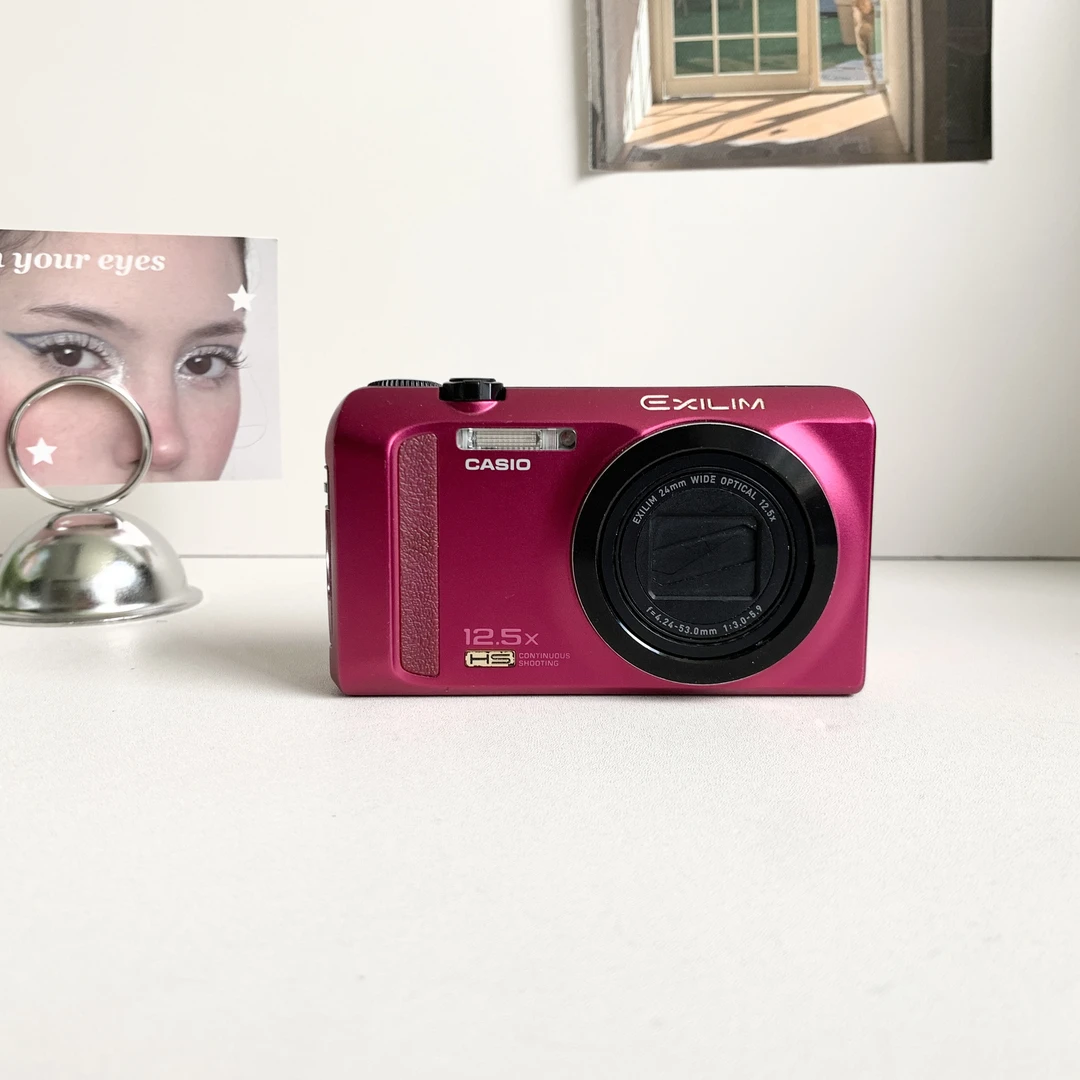9新 Casio/卡西欧 zr200粉色 1600万像素12.5倍变焦 磨皮冷白