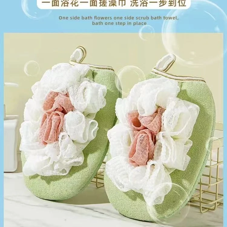 【拍一发二】浴花搓澡巾搓澡手套 搓泥沐浴用品双面两用
