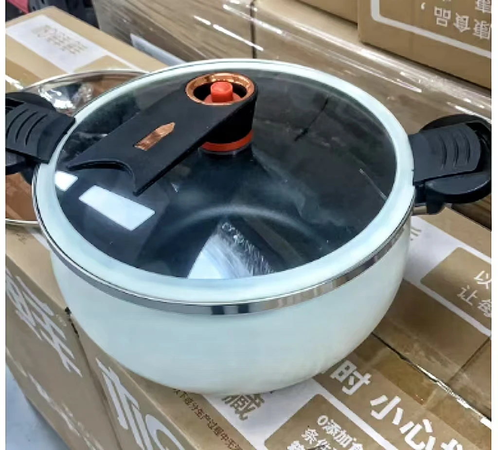 微压锅家用假日新款珐琅多功能煲汤家用双耳炖锅电磁炉用c1