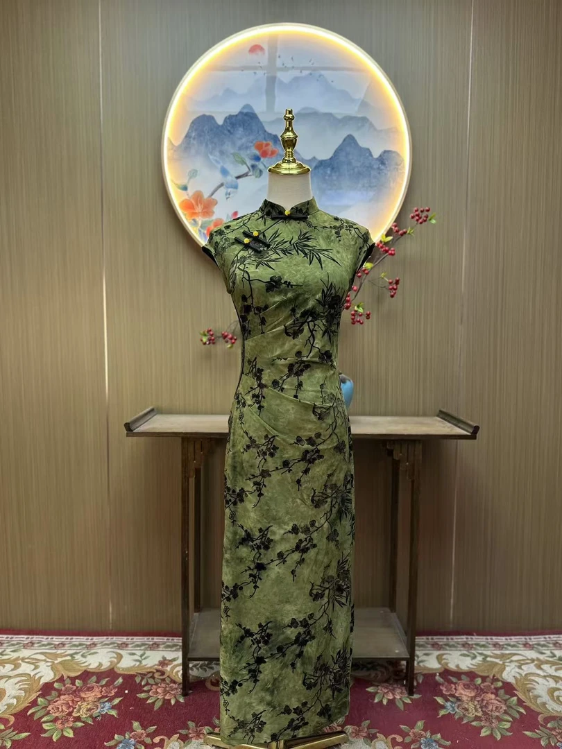 傲雪寒梅 文艺国风复古气质优雅日常显瘦旗袍