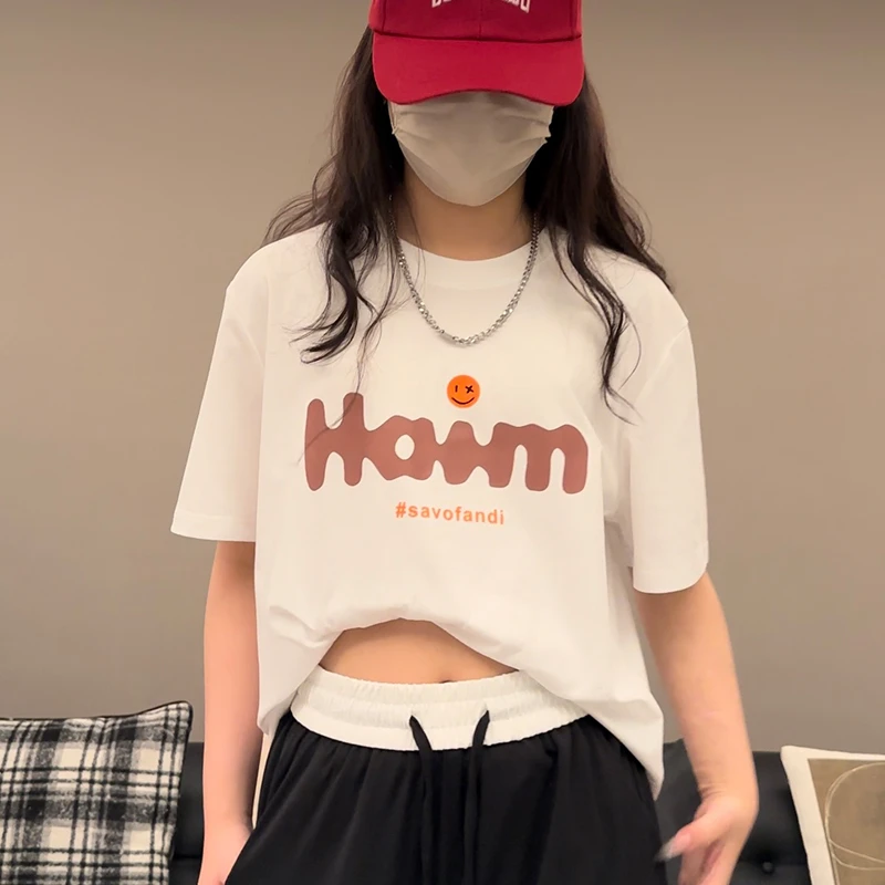 【索罗娜冰棉】夏季重磅220g印花圆领情侣短袖t恤男时尚宽松打底潮