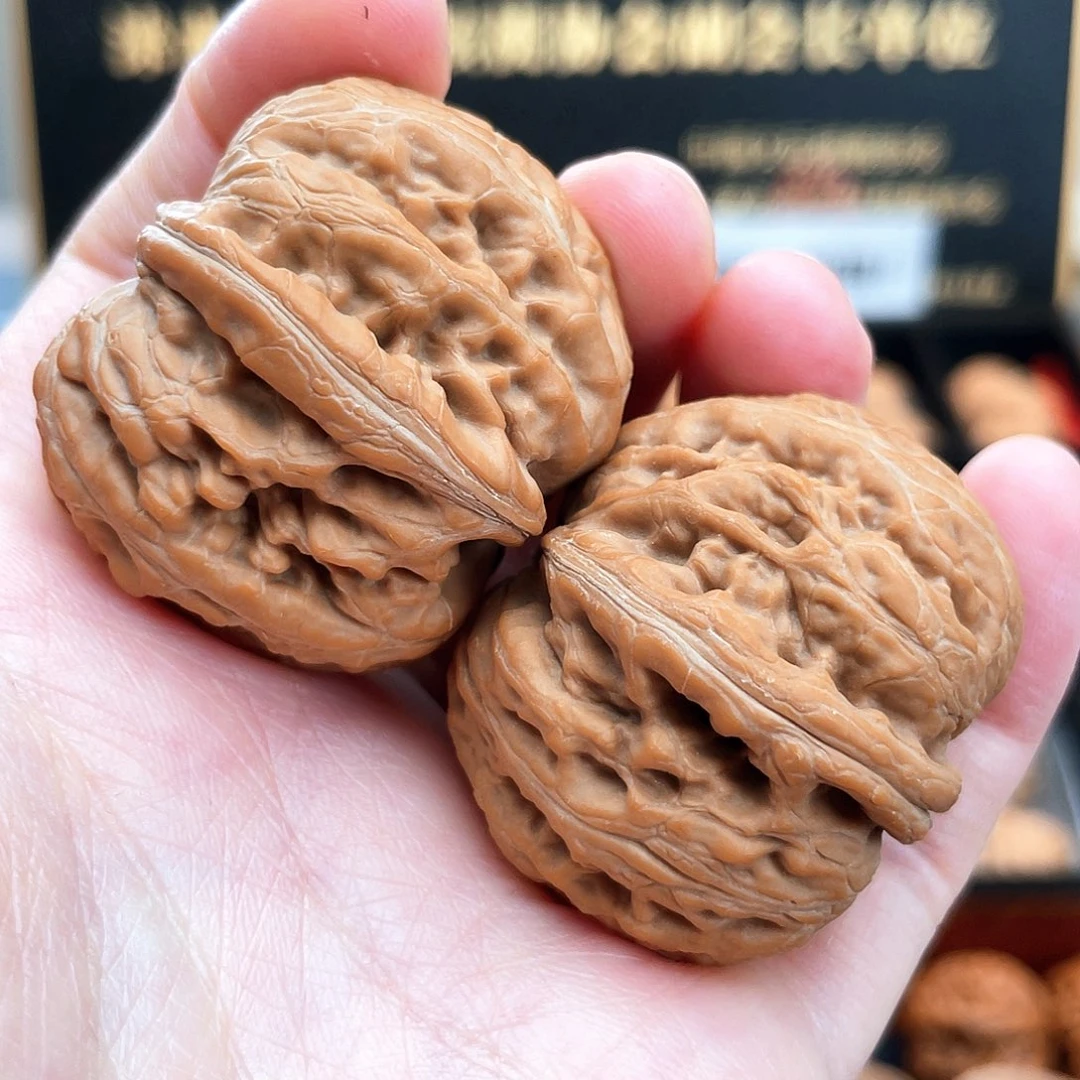 把件文玩核桃苹果球宝40肚六面相似度高全品红元宝40S2