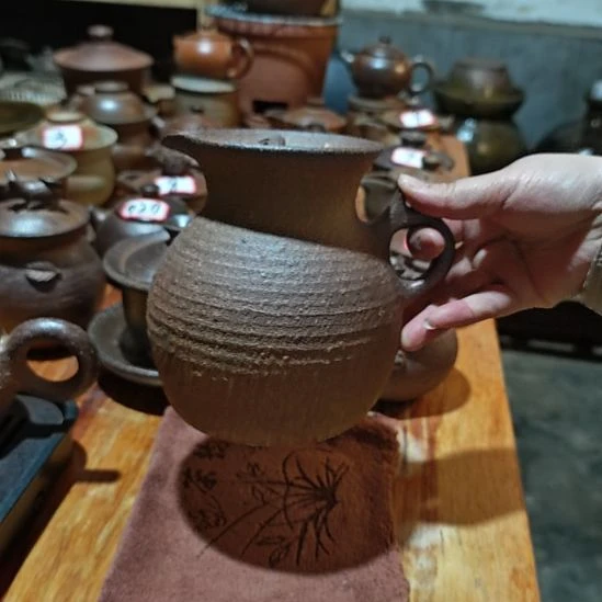 粗陶煮水壶带滤网款