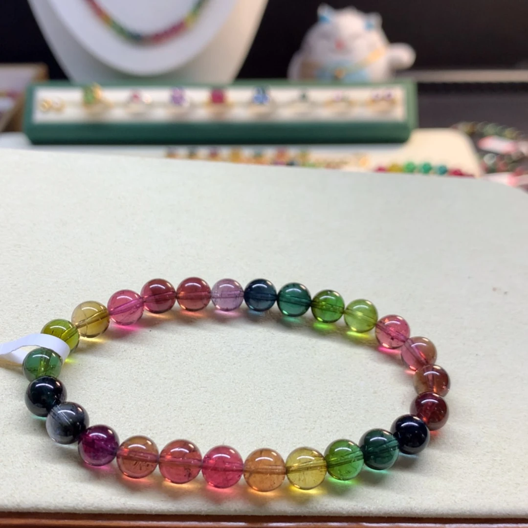 【闪购商品】碧玺手串未镶嵌老矿色标7.2mm