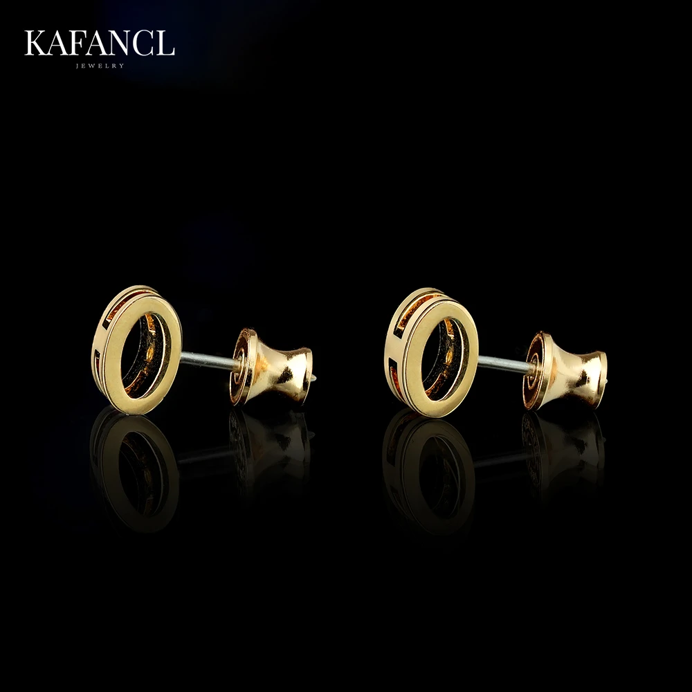 红楼  925银针 镀K金 奶茶色迷你字母H耳饰 ZH-A502