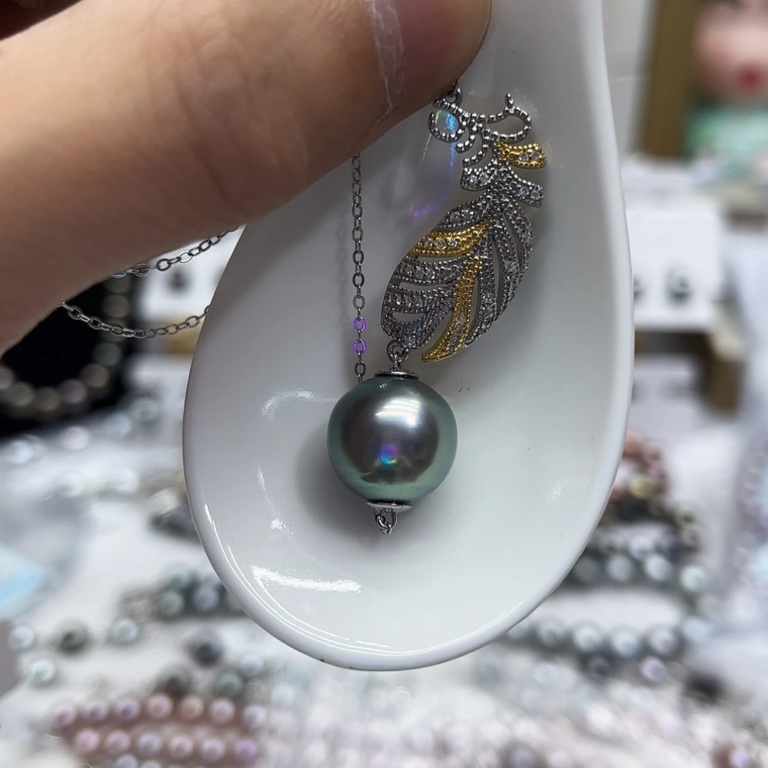 颈饰银S925镶嵌海水珍珠