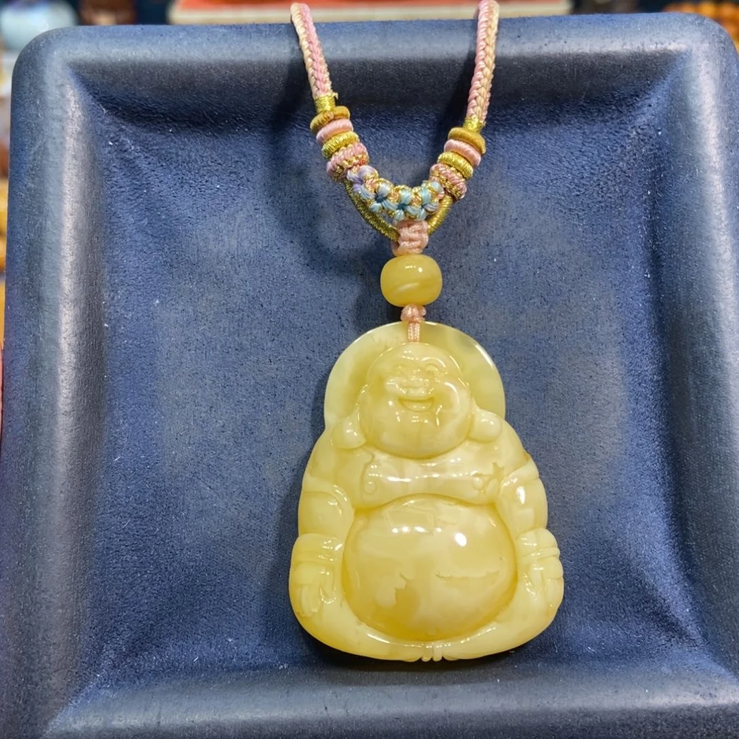 琥珀颈饰未镶嵌蜜蜡