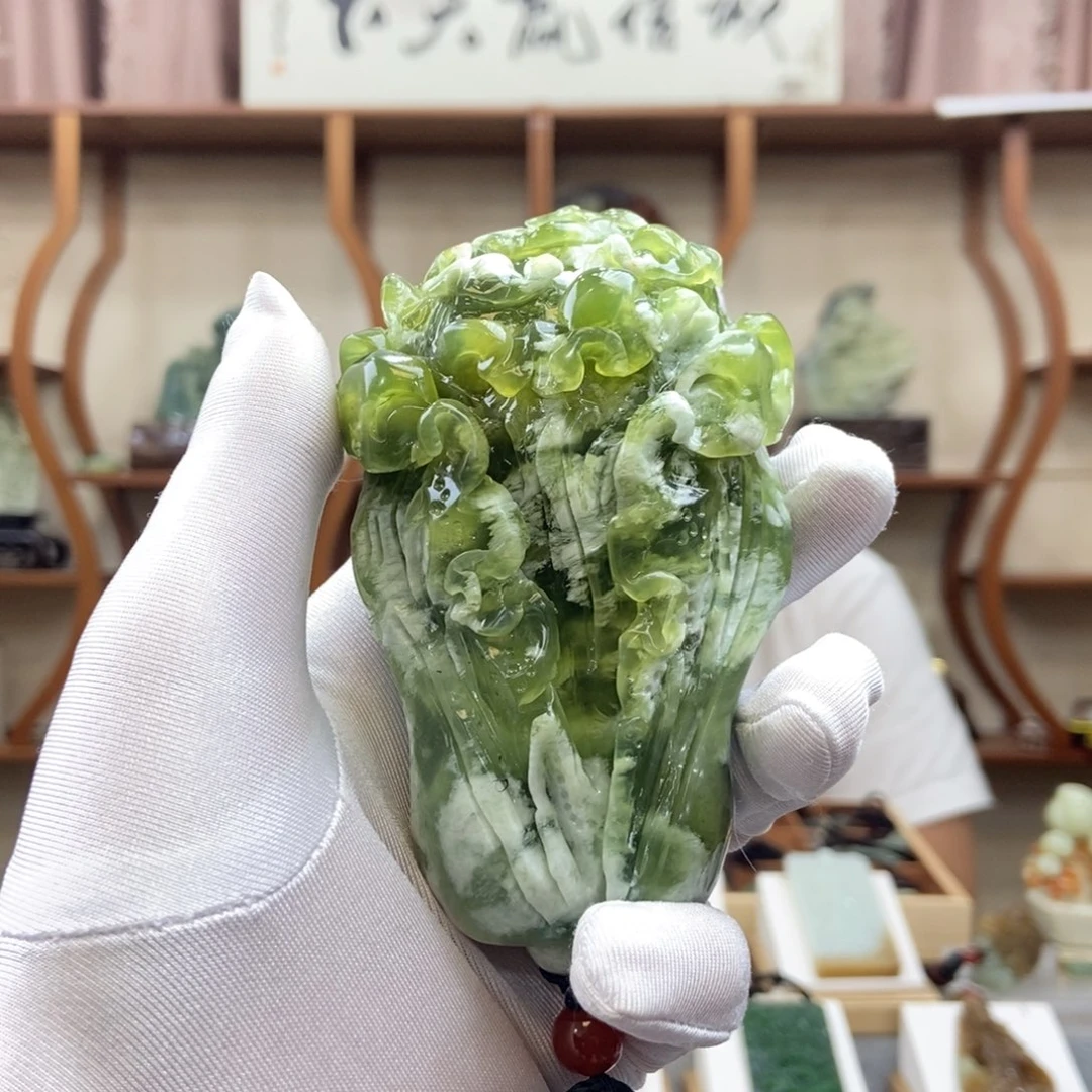 蛇纹石玉未镶嵌手把